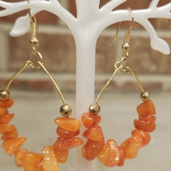 Natural Crystal Chip Beaded Necklace w/Earrings - Picture 8 of 8